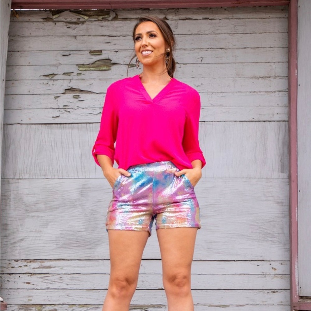 Multi sequin shorts